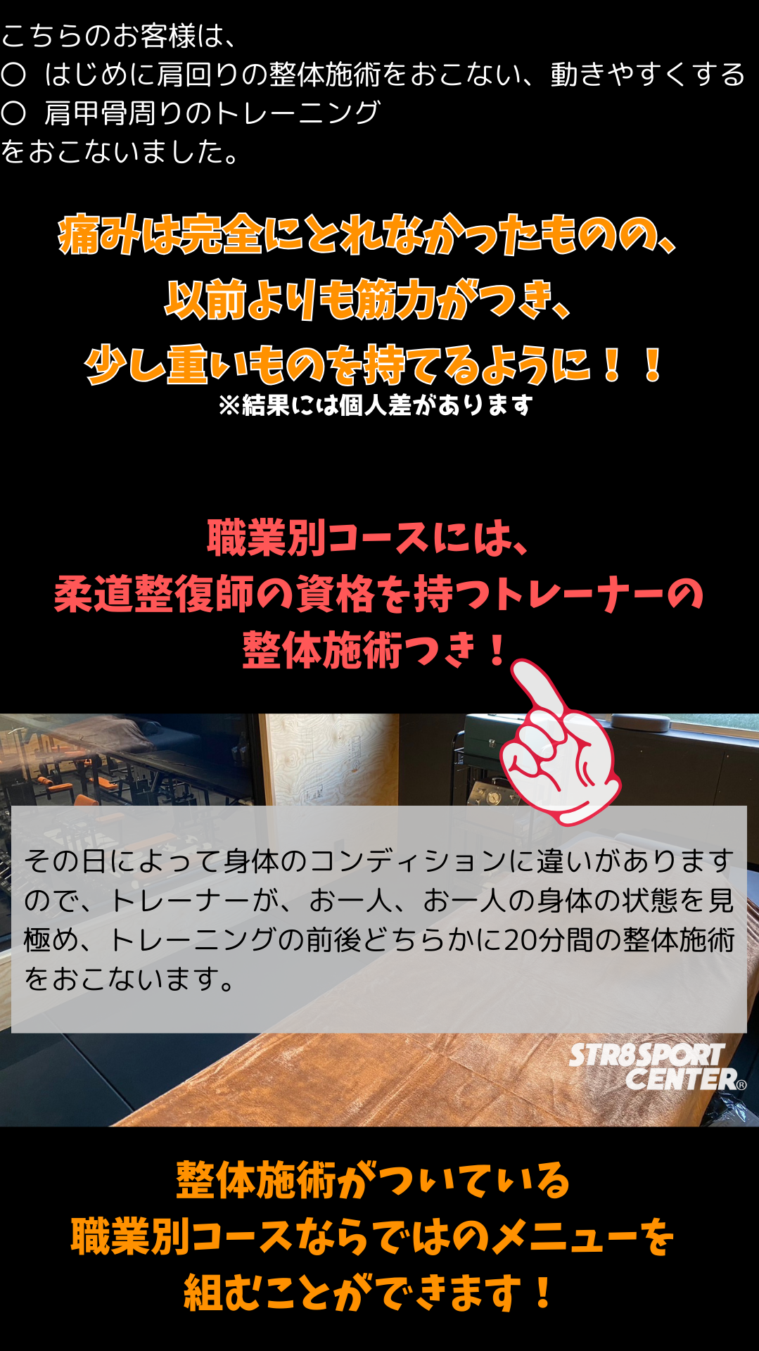 福島市ストレートスポーツセンター職業別コース実例